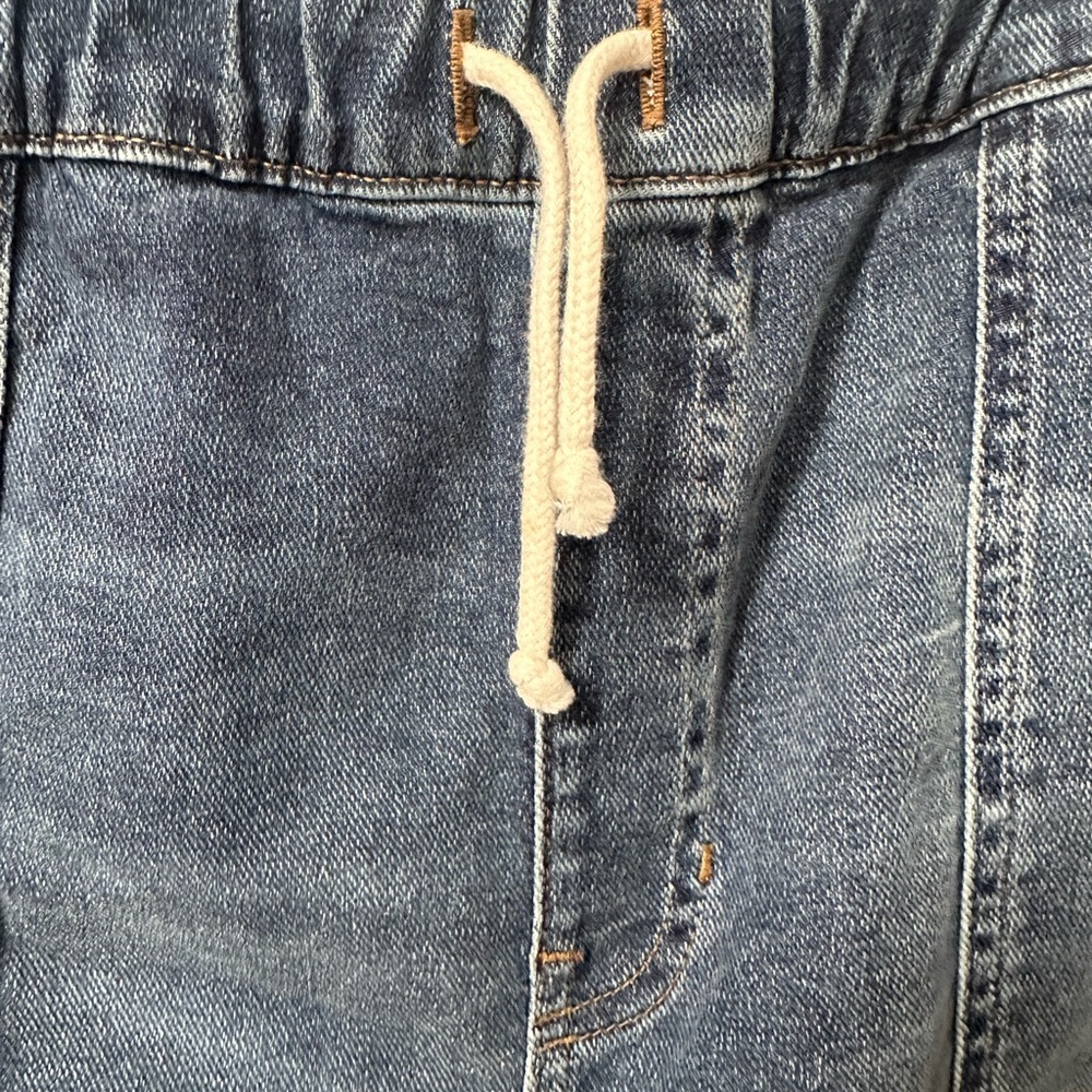 Madewell Denim Relaxed Jeans Large | Elastic Waist Pull-On Fair Trade - Picture 2 of 4